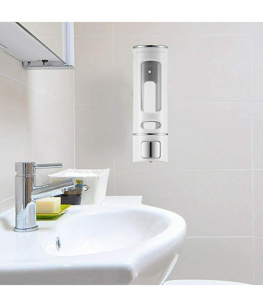 Dispenser Erogatore Porta Sapone Manuale Dosatore Professionale A Muro 400ml         