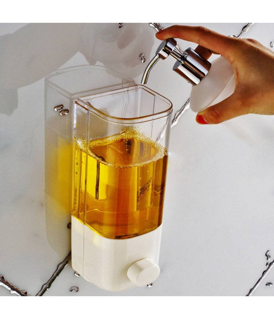 Dispenser Per Gel Igienizzante Mani A Muro Con Ricarica Inclusa Da 1000ml 1 Lt         