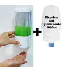 Dispenser Per Gel Igienizzante Mani A Muro Con Ricarica Inclusa Da 1000ml 1 Lt         