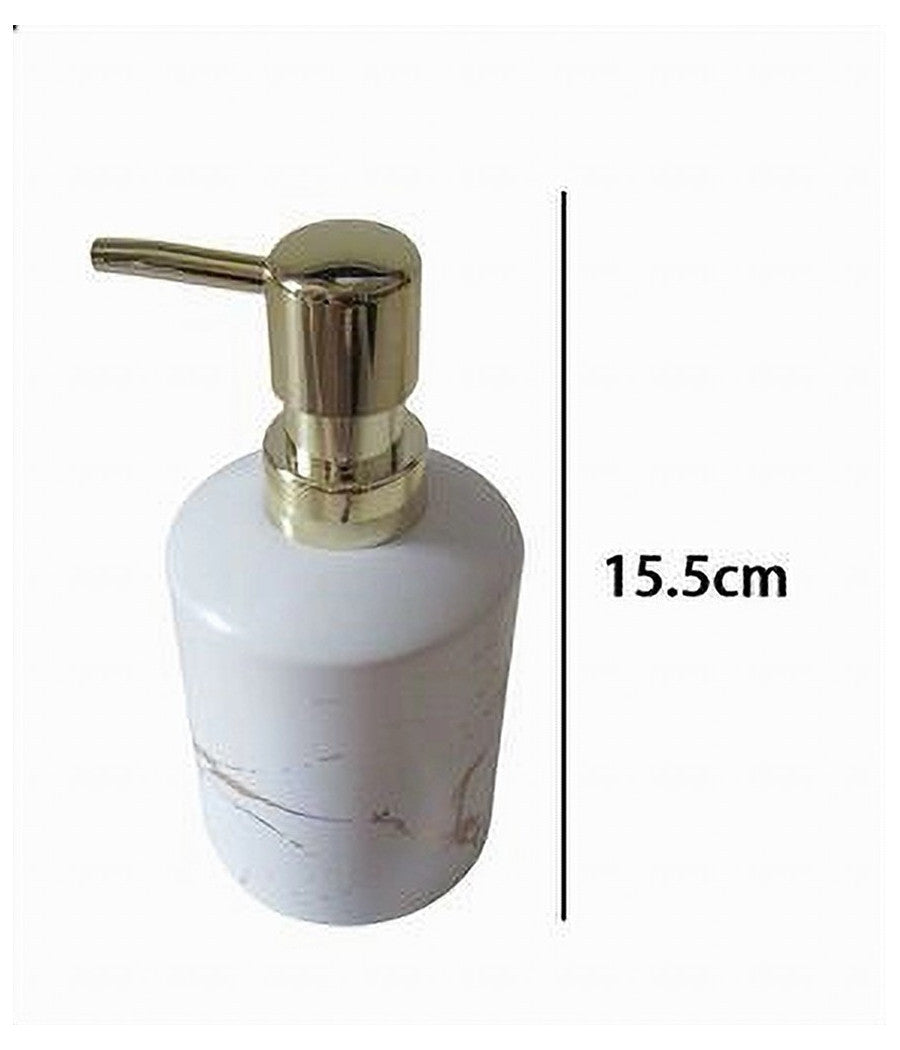 Dispenser Per Sapone Liquido Accessori Arredo Bagno Dosatore Effetto Marmo 59885         