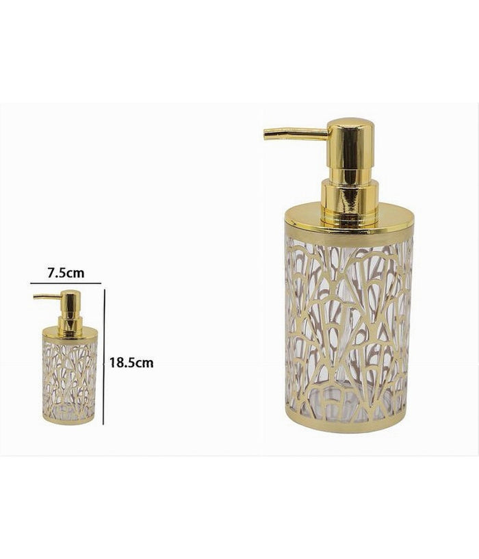 Dispenser Per Sapone Liquido Accessorio Bagno Oro Contemporaneo Dosatore 59097         