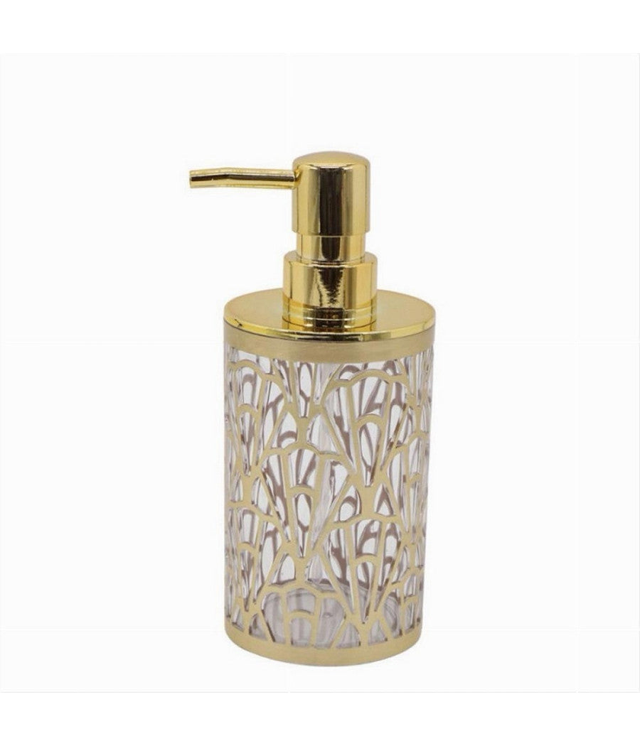 Dispenser Per Sapone Liquido Accessorio Bagno Oro Contemporaneo Dosatore 59097         