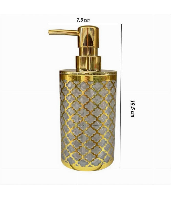 Dispenser Per Sapone Liquido Accessorio Bagno Oro Stile Barocco Dosatore 59103         