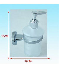 Dispenser Per Sapone Liquido Acciaio Vetro Fissaggio A Parete Portasapone 52437a         