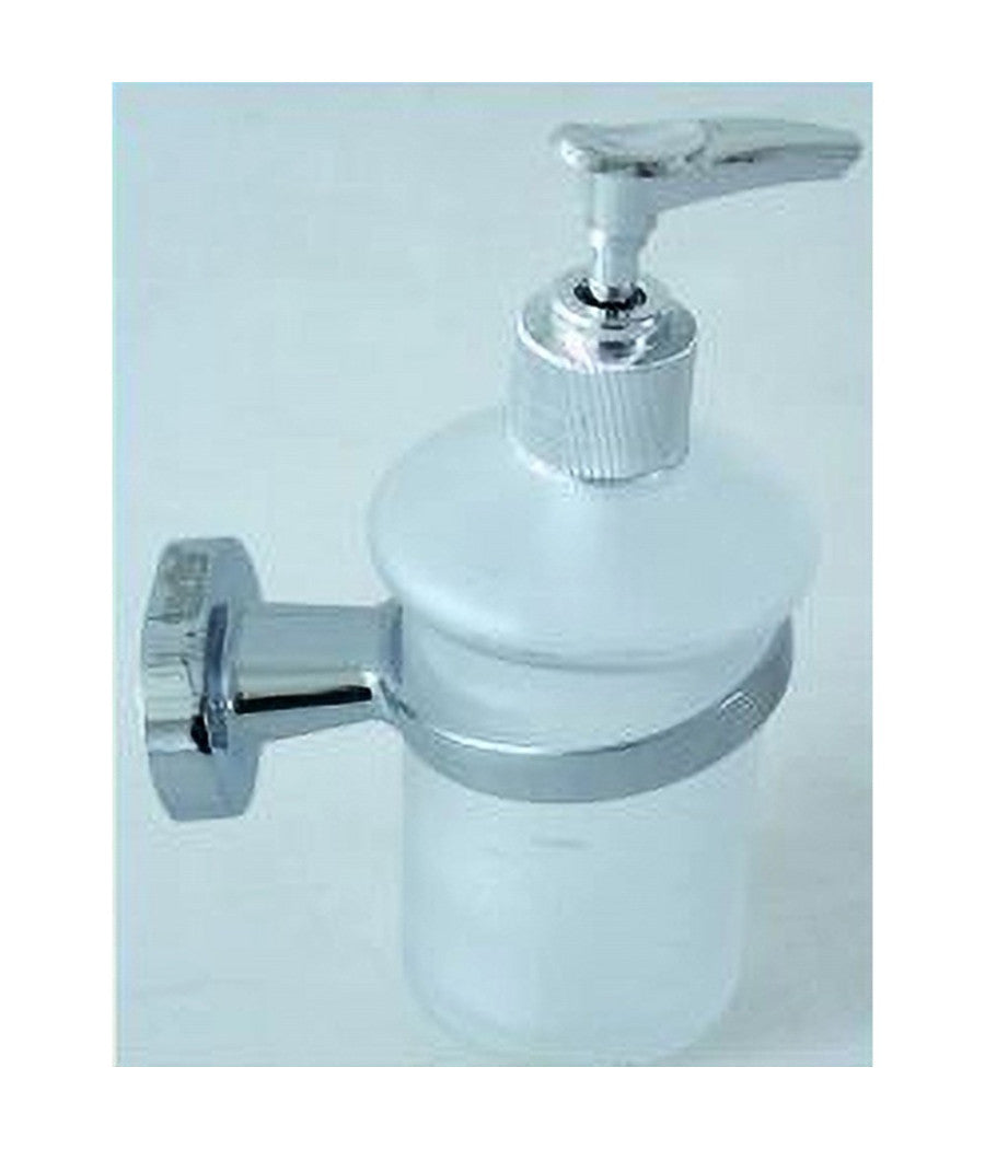 Dispenser Per Sapone Liquido Acciaio Vetro Fissaggio A Parete Portasapone 52437a         