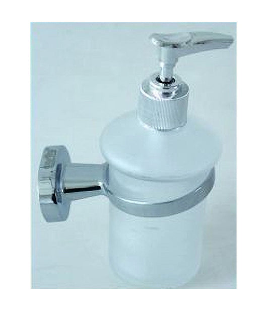 Dispenser Per Sapone Liquido Acciaio Vetro Fissaggio A Parete Portasapone 52437a         