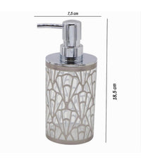 Dispenser Per Sapone Liquido Argento Contemporaneo Dosatore Arredo Bagno 59100         