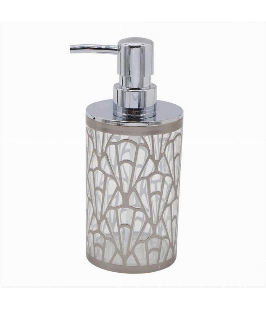 Dispenser Per Sapone Liquido Argento Contemporaneo Dosatore Arredo Bagno 59100         