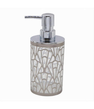 Dispenser Per Sapone Liquido Argento Contemporaneo Dosatore Arredo Bagno 59100         