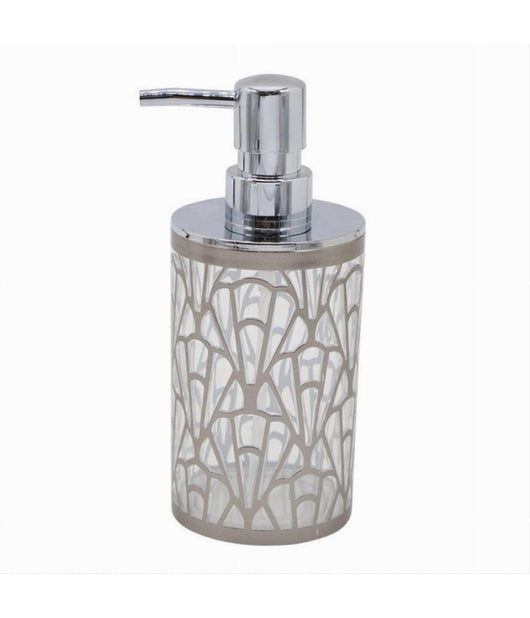 Dispenser Per Sapone Liquido Argento Contemporaneo Dosatore Arredo Bagno 59100         