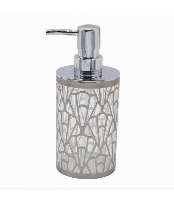 Dispenser Per Sapone Liquido Argento Contemporaneo Dosatore Arredo Bagno 59100         