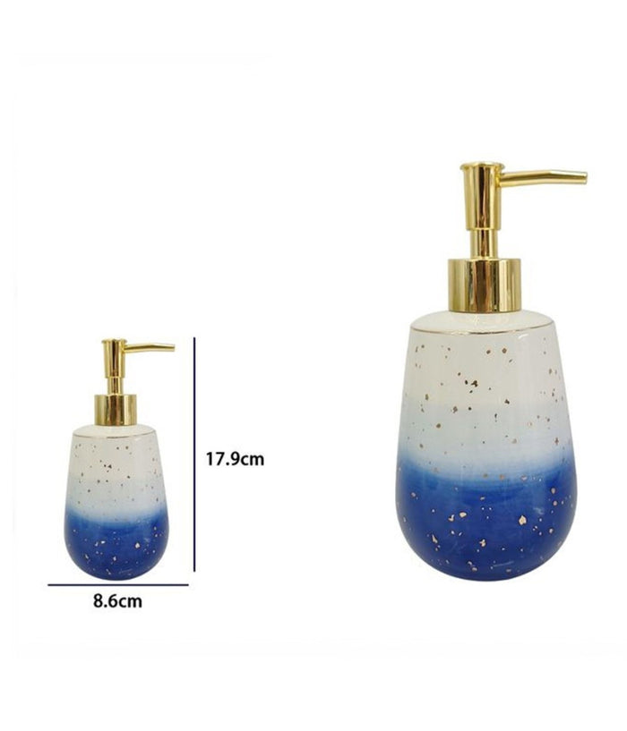 Dispenser Per Sapone Liquido Bianco Blu Lavandino Accessori Arredo Bagno 79966         