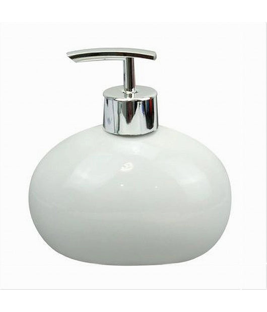 Dispenser Per Sapone Liquido Ceramica Bianco Dosatore Moderno Arredo Bagno 79244         