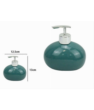 Dispenser Per Sapone Liquido Ceramica Verde Dosatore Moderno Arredo Bagno 79264         