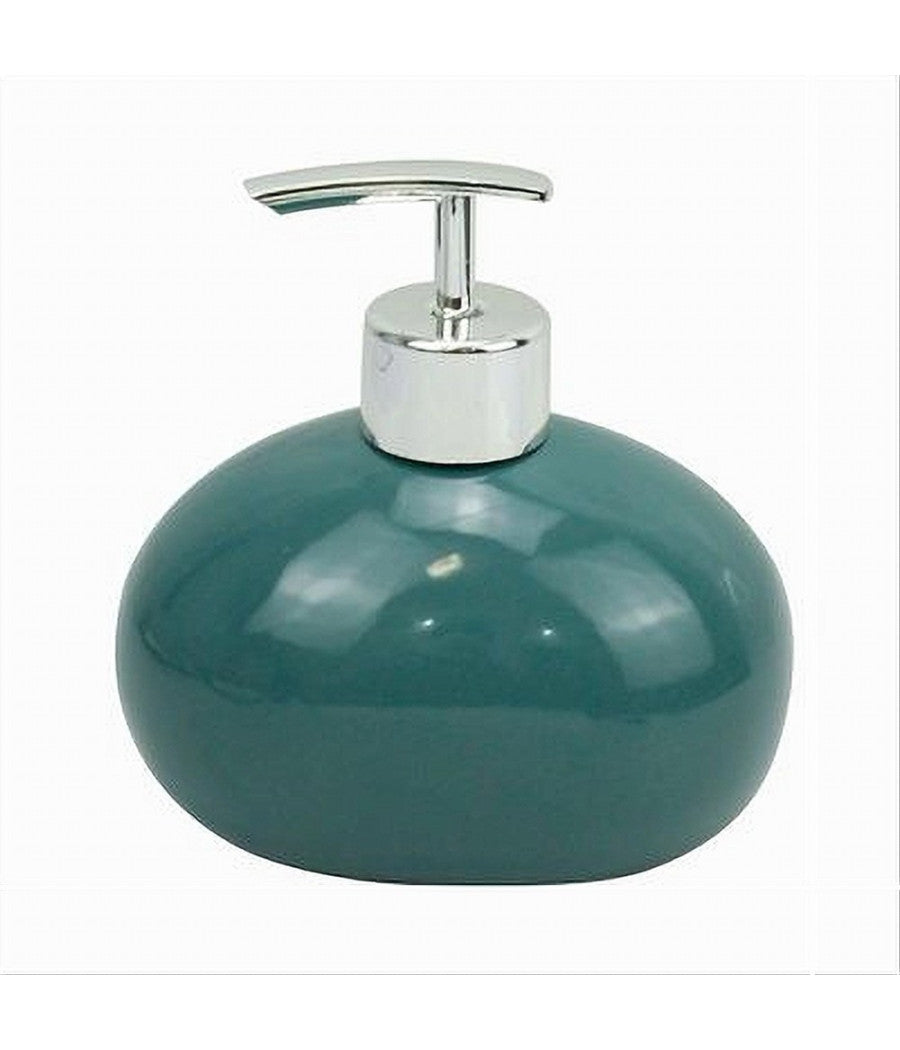 Dispenser Per Sapone Liquido Ceramica Verde Dosatore Moderno Arredo Bagno 79264         