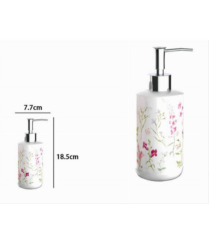 Dispenser Per Sapone Liquido Con Fiori Accessorio Portasapone Arredo Bagno 69917         