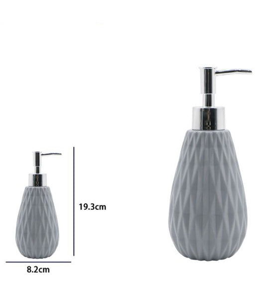 Dispenser Per Sapone Liquido Grigio Lavorato Accessori Per Arredo Bagno 79950         