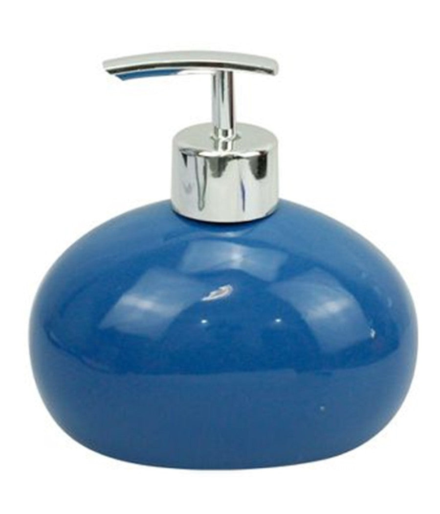 Dispenser Per Sapone Liquido In Ceramica Blu Dosatore Moderno Arredo Bagno 79256         
