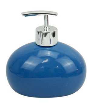 Dispenser Per Sapone Liquido In Ceramica Blu Dosatore Moderno Arredo Bagno 79256         