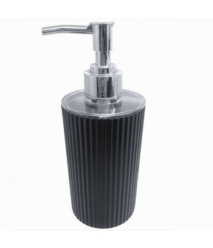 Dispenser Per Sapone Liquido Lavandino Grigio Scuro Rigato Arredo Da Bagno 79169         