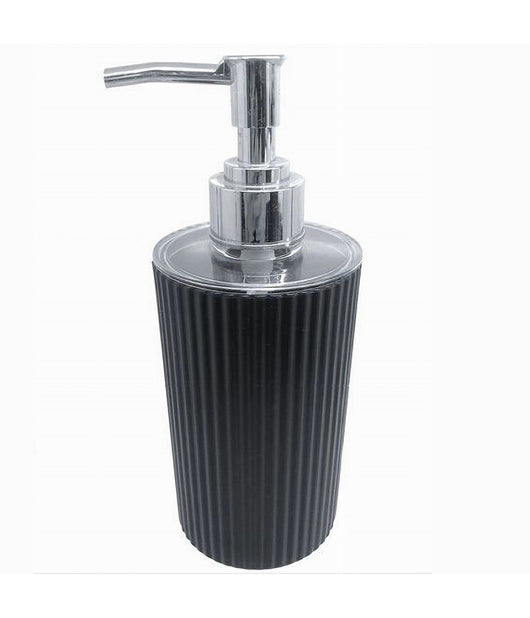 Dispenser Per Sapone Liquido Lavandino Grigio Scuro Rigato Arredo Da Bagno 79169         