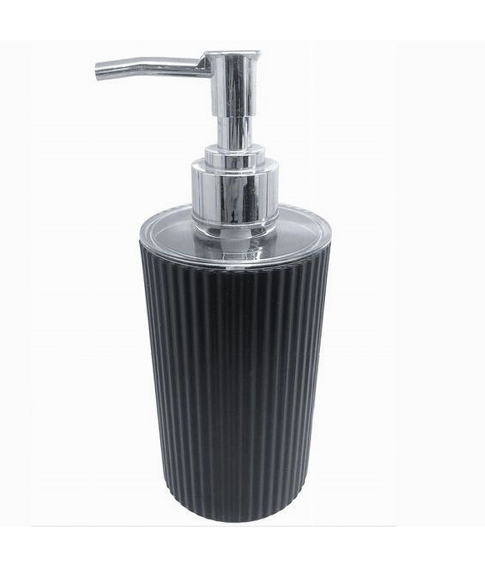 Dispenser Per Sapone Liquido Lavandino Grigio Scuro Rigato Arredo Da Bagno 79169         