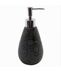 Dispenser Per Sapone Liquido Motivo Etnico Nero Accessori Per Arredo Bagno 79963         
