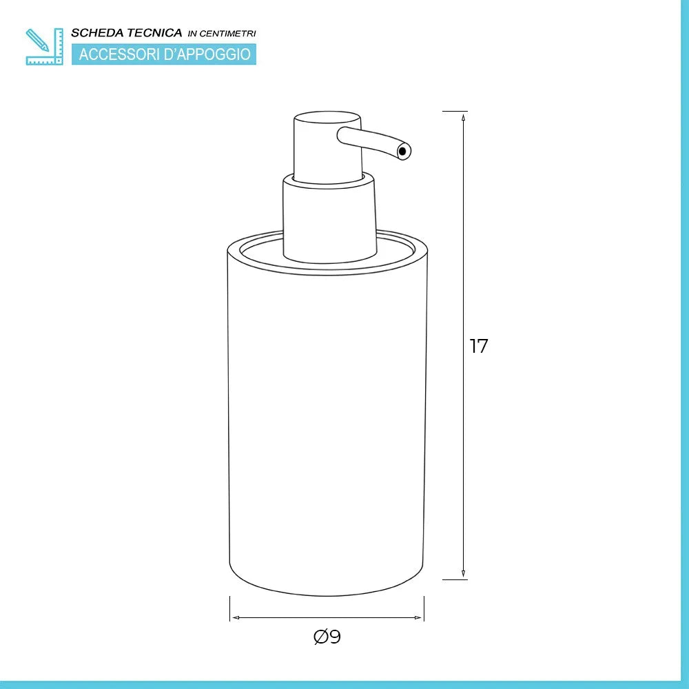 Dispenser per sapone liquido Sahara, in resina beige con particolari in bambù