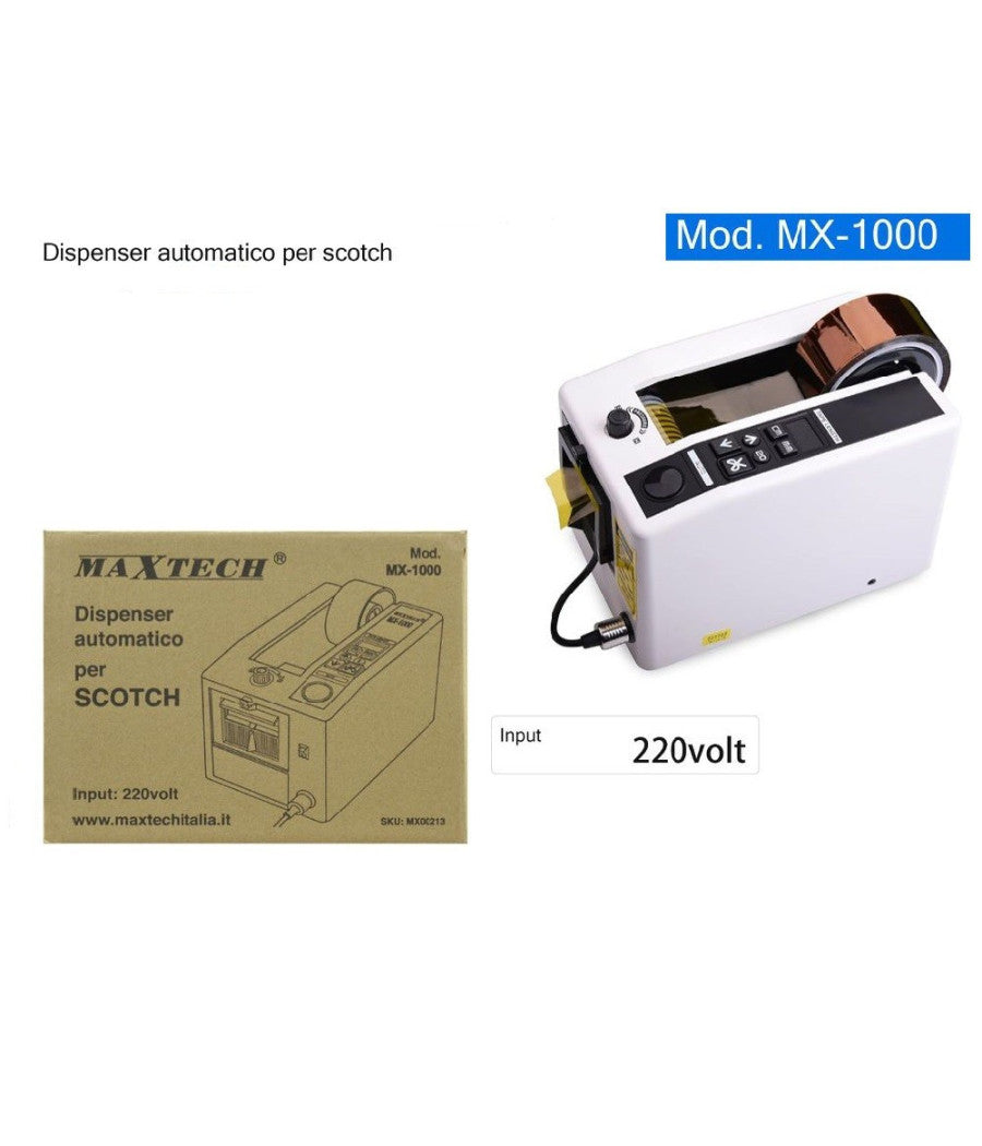 Dispenser Per Scotch Taglia Nastro Adesivo Elettronico Automatico 220 V Mx-1000         