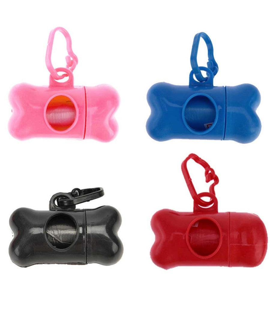 Dispenser Porta Sacchetti Per Cani + 3 Rotoli Sacchetto Raccogli Feci Animali         