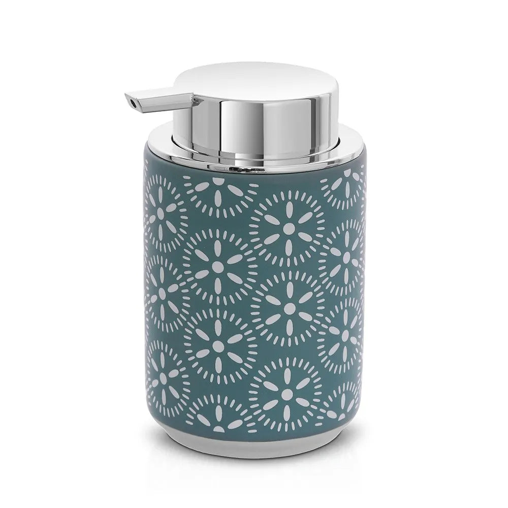 Dispenser porta sapone da appoggio in ceramica turchese cobalto  Circus