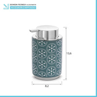Dispenser porta sapone da appoggio in ceramica turchese cobalto  Circus