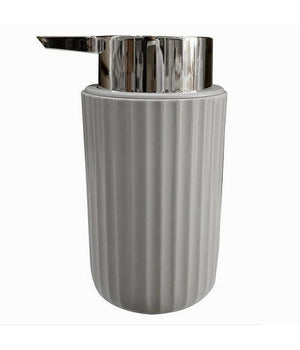 Dispenser Porta Sapone Liquido Accessori Arredo Bagno Grigio Decoro Plissè 59089         