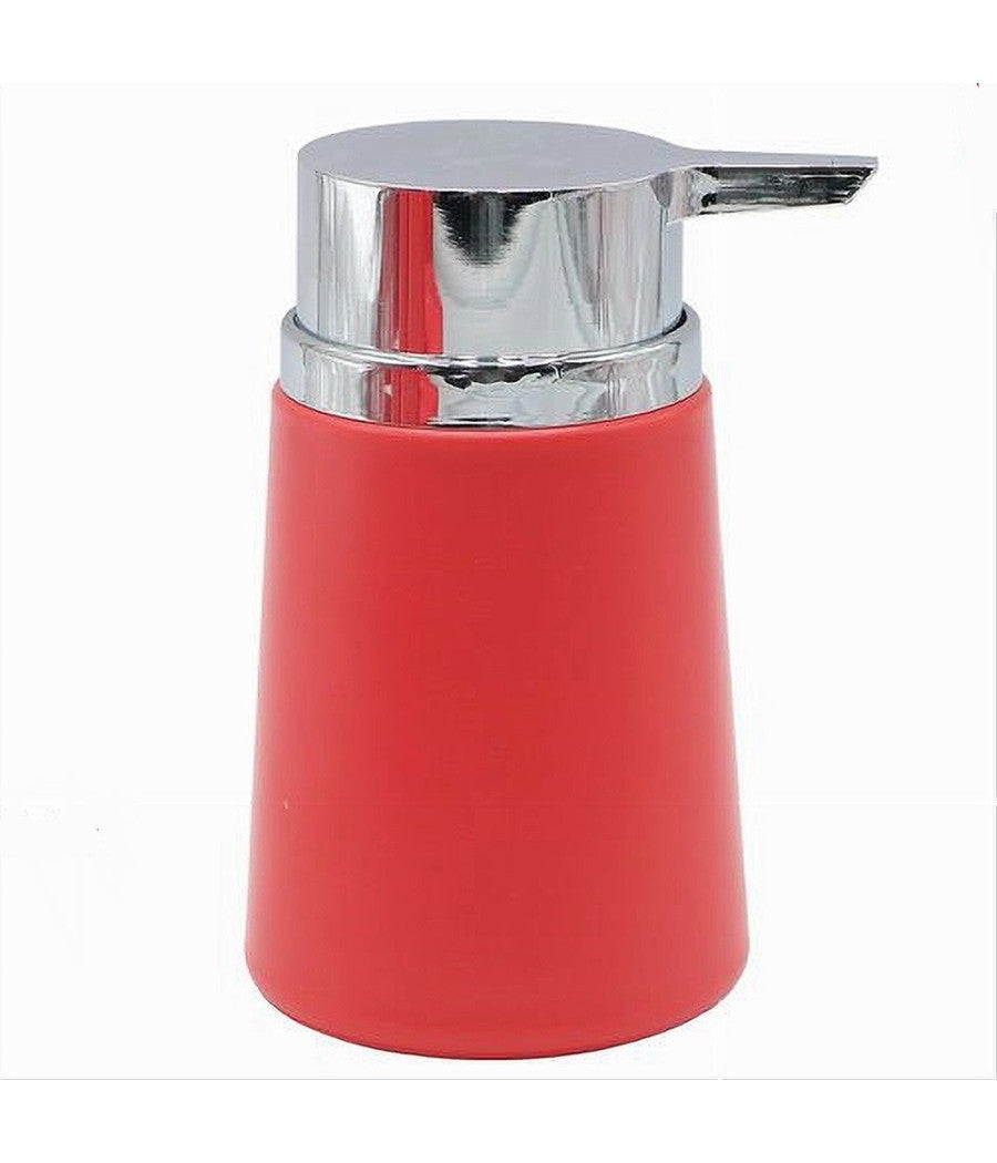 Dispenser Porta Sapone Liquido Accessori Arredo Da Bagno Rosso In Plastica 69941         