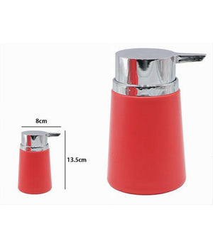 Dispenser Porta Sapone Liquido Accessori Arredo Da Bagno Rosso In Plastica 69941         