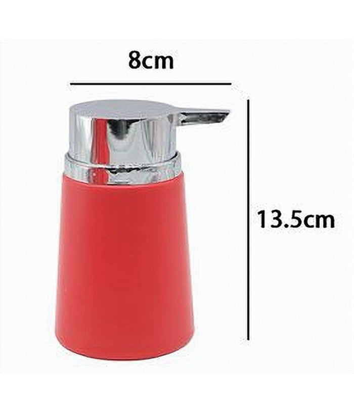 Dispenser Porta Sapone Liquido Accessori Arredo Da Bagno Rosso In Plastica 69941         