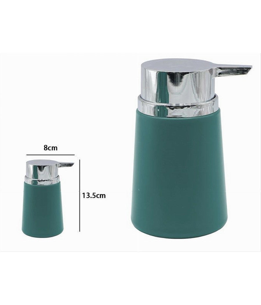 Dispenser Porta Sapone Liquido Accessori Arredo Da Bagno Verde In Plastica 69982         
