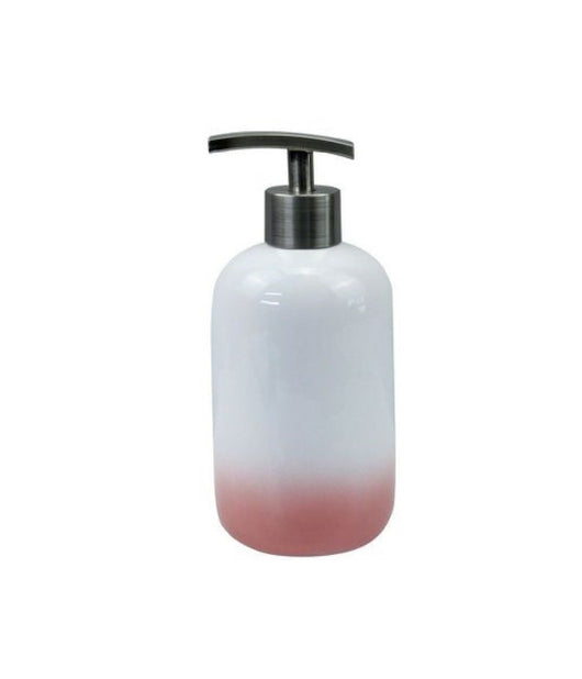 Dispenser Porta Sapone Liquido Bianco Rosa Accessori Bagno Moderno Arredo 59906         