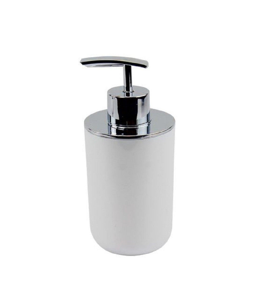 Dispenser Porta Sapone Liquido Bianco Silver Per Ricambio Accessori Bagno 69461         