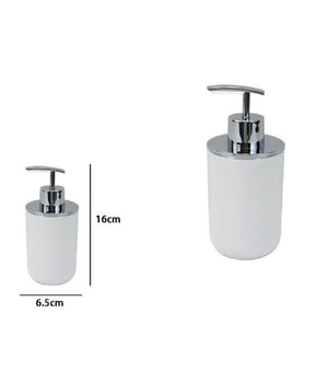 Dispenser Porta Sapone Liquido Bianco Silver Per Ricambio Accessori Bagno 79862         
