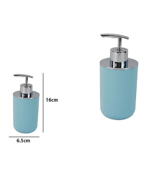 Dispenser Porta Sapone Liquido Celeste Silver Per Ricambio Accessori Bagno 79886         