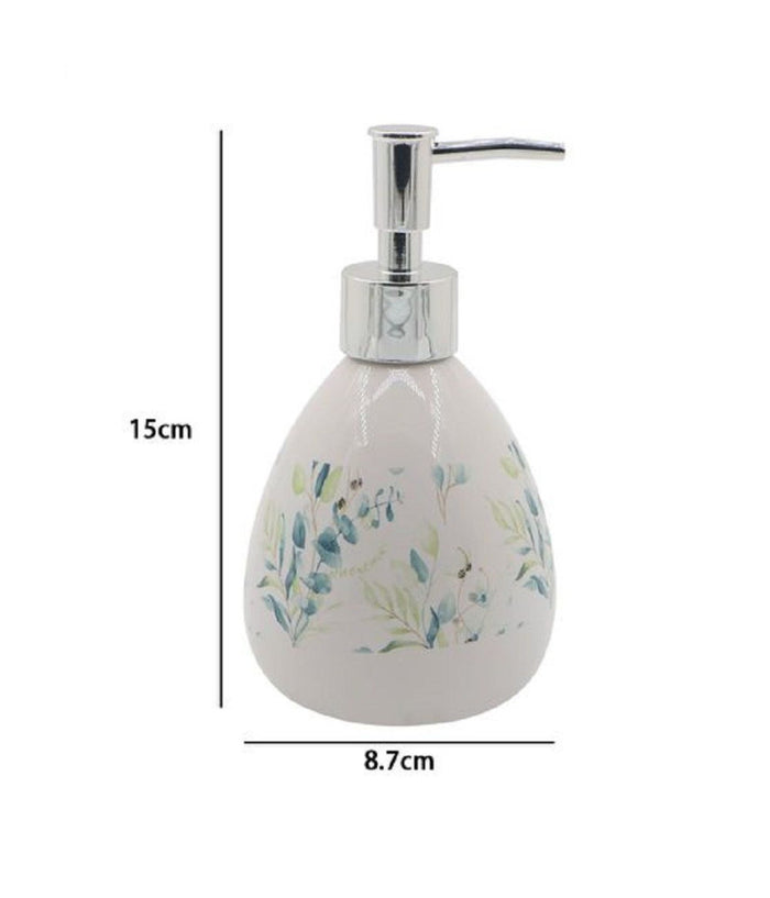 Dispenser Porta Sapone Liquido Fiori Foglie Portasapone Accessorio Bagno 87049         