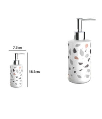 Dispenser Porta Sapone Liquido Graniglia Bianco Multicolore Arredo Bagno 69834         