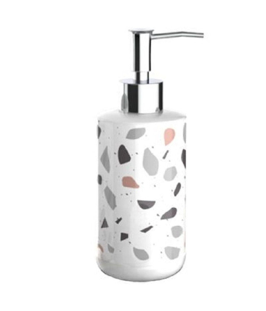 Dispenser Porta Sapone Liquido Graniglia Bianco Multicolore Arredo Bagno 69834         