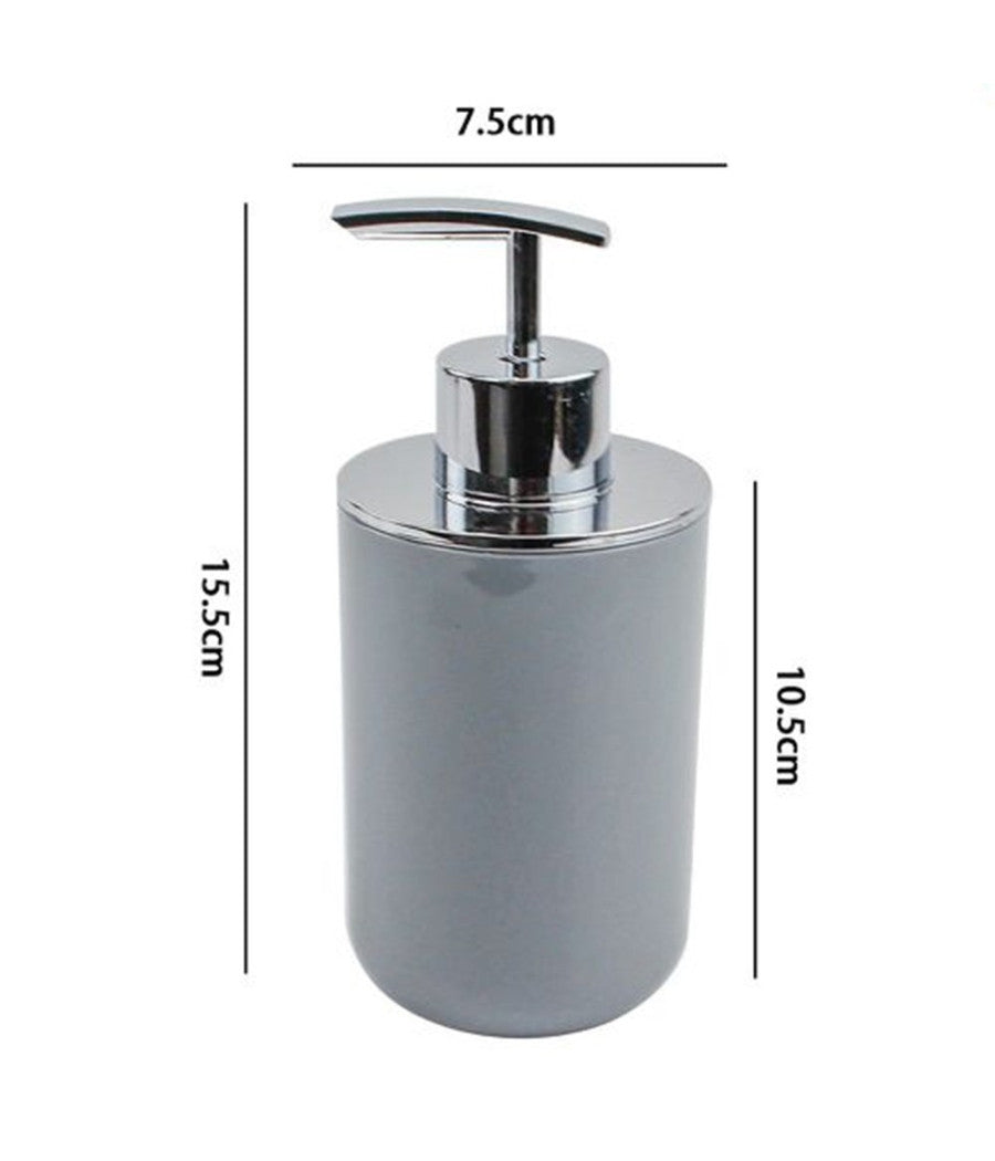 Dispenser Porta Sapone Liquido Grigio Chiaro Per Ricambio Accessori Bagno 69469         