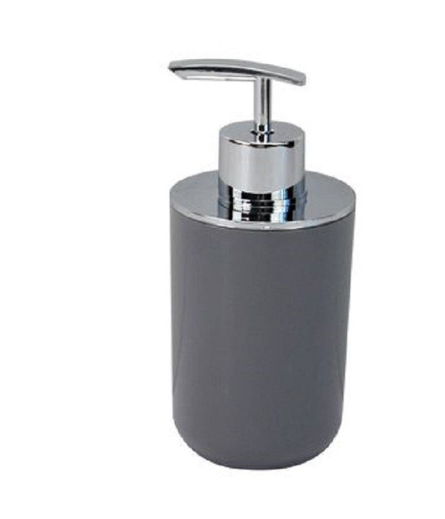 Dispenser Porta Sapone Liquido Grigio Silver Per Ricambio Accessori Bagno 79892         