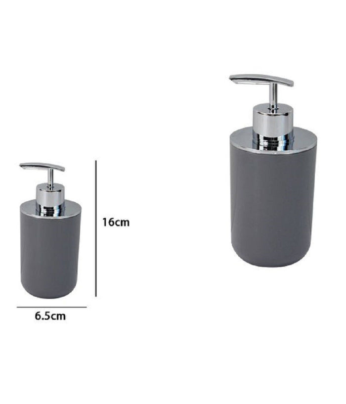 Dispenser Porta Sapone Liquido Grigio Silver Per Ricambio Accessori Bagno 79892         