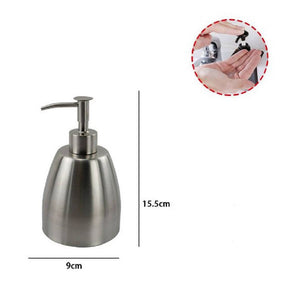Trade Shop - Dispenser Porta Sapone Liquido Portasapone In Metallo Satinato Elegante 69457 -