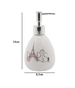 Dispenser Porta Sapone Liquido Scritta Paris Portasapone Accessorio Bagno 87035         