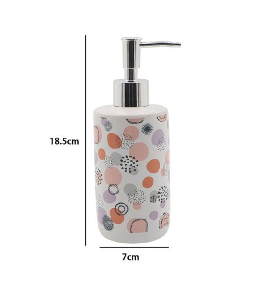 Dispenser Porta Sapone Liquido Sfere Astratte Multicolore Per Arredo Bagno 87077         